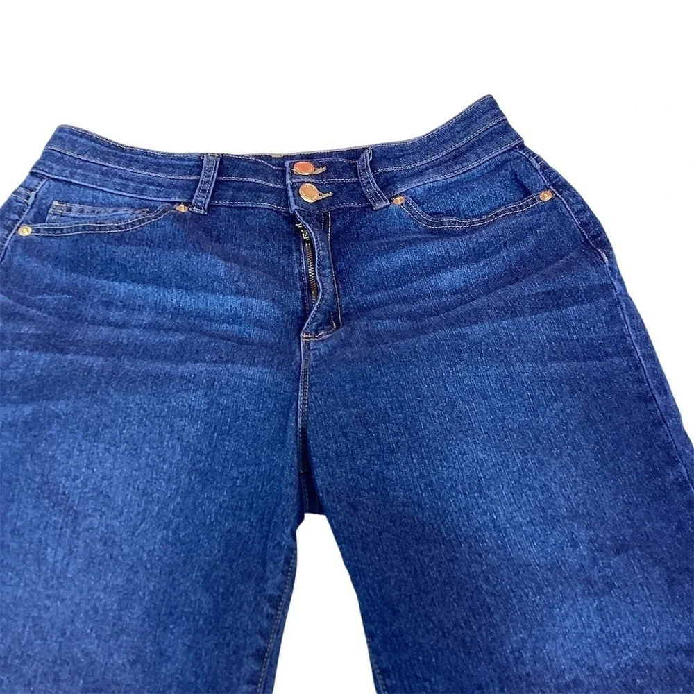 Michael Kors‎ Jeans Womens Size 10 Blue Dark Wash Straight Leg Mid Rise